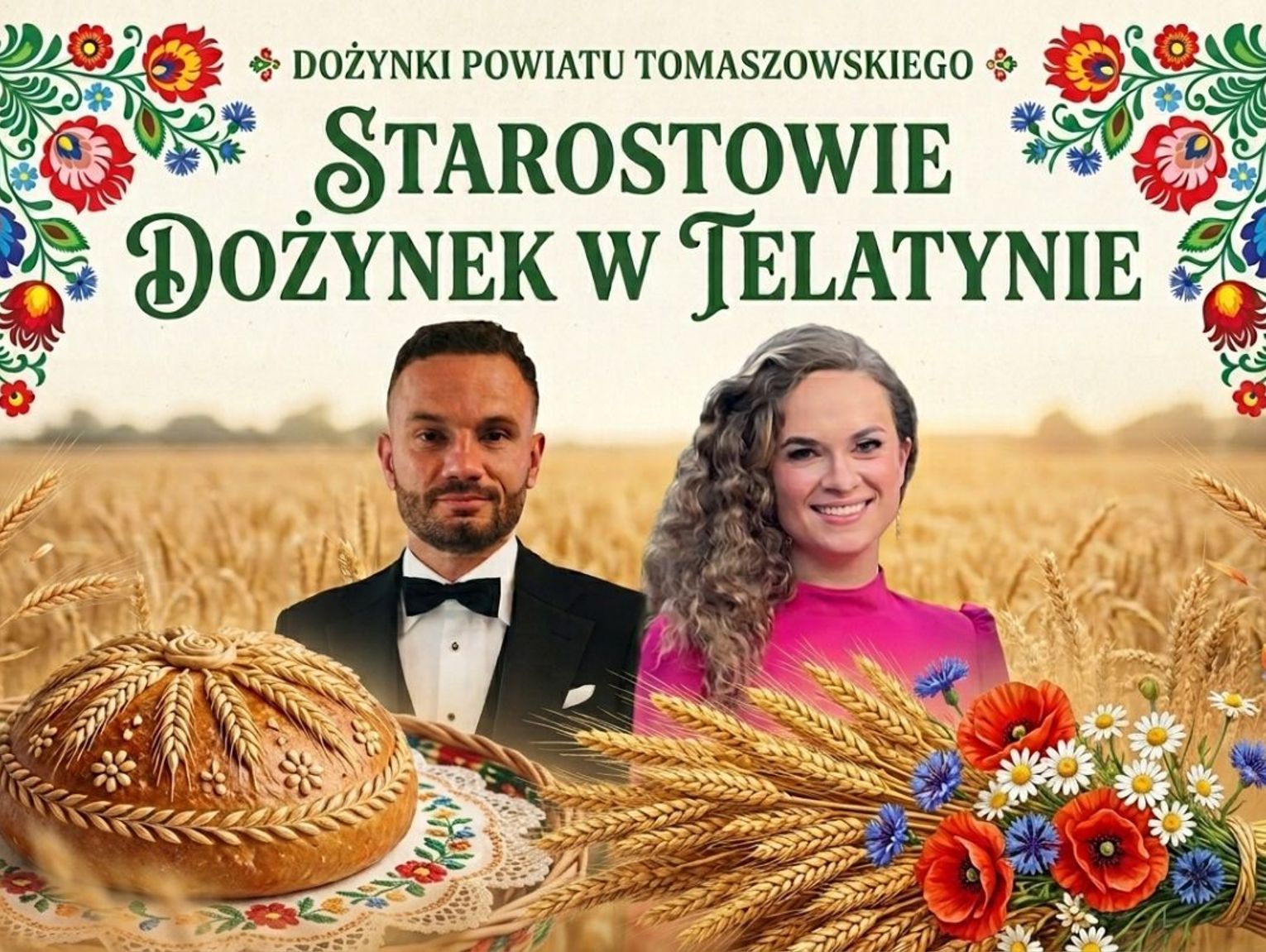 Przedstawiamy starostów dożynek powiatu tomaszowskiego. Oboje pochodzą z gminy Telatyn