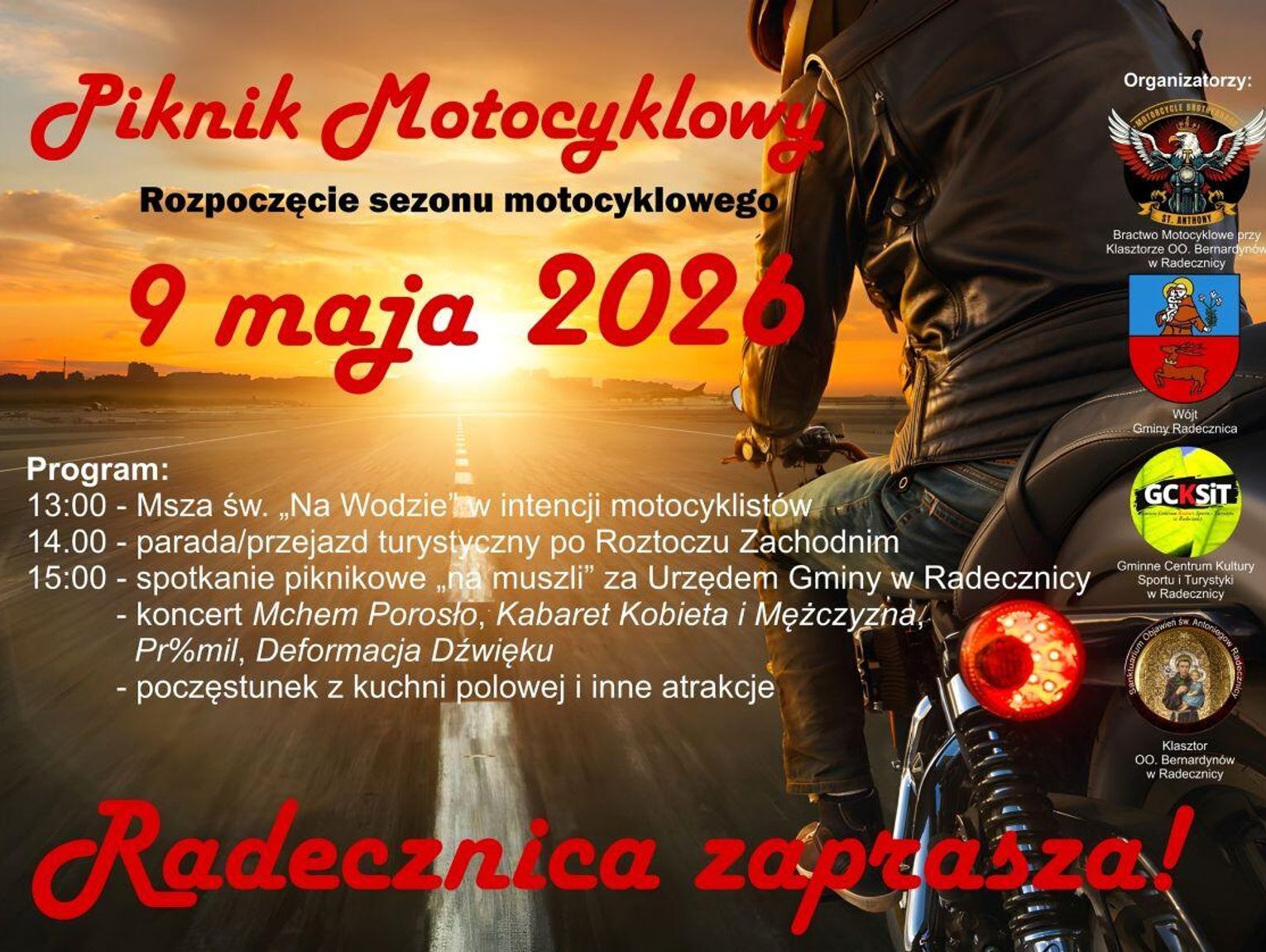 Radecznica szykuje piknik motocyklowy na rozpoczęcie sezonu
