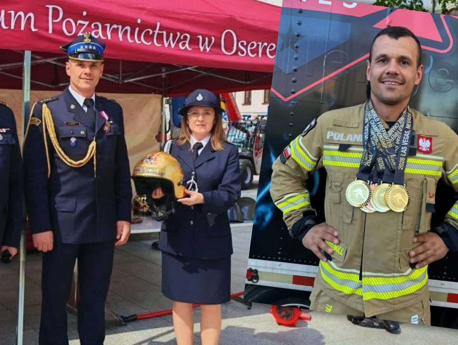 Rafał Bereza, mistrz świata i najtwardszy strażak dał to w prezencie Muzeum w Oseredku