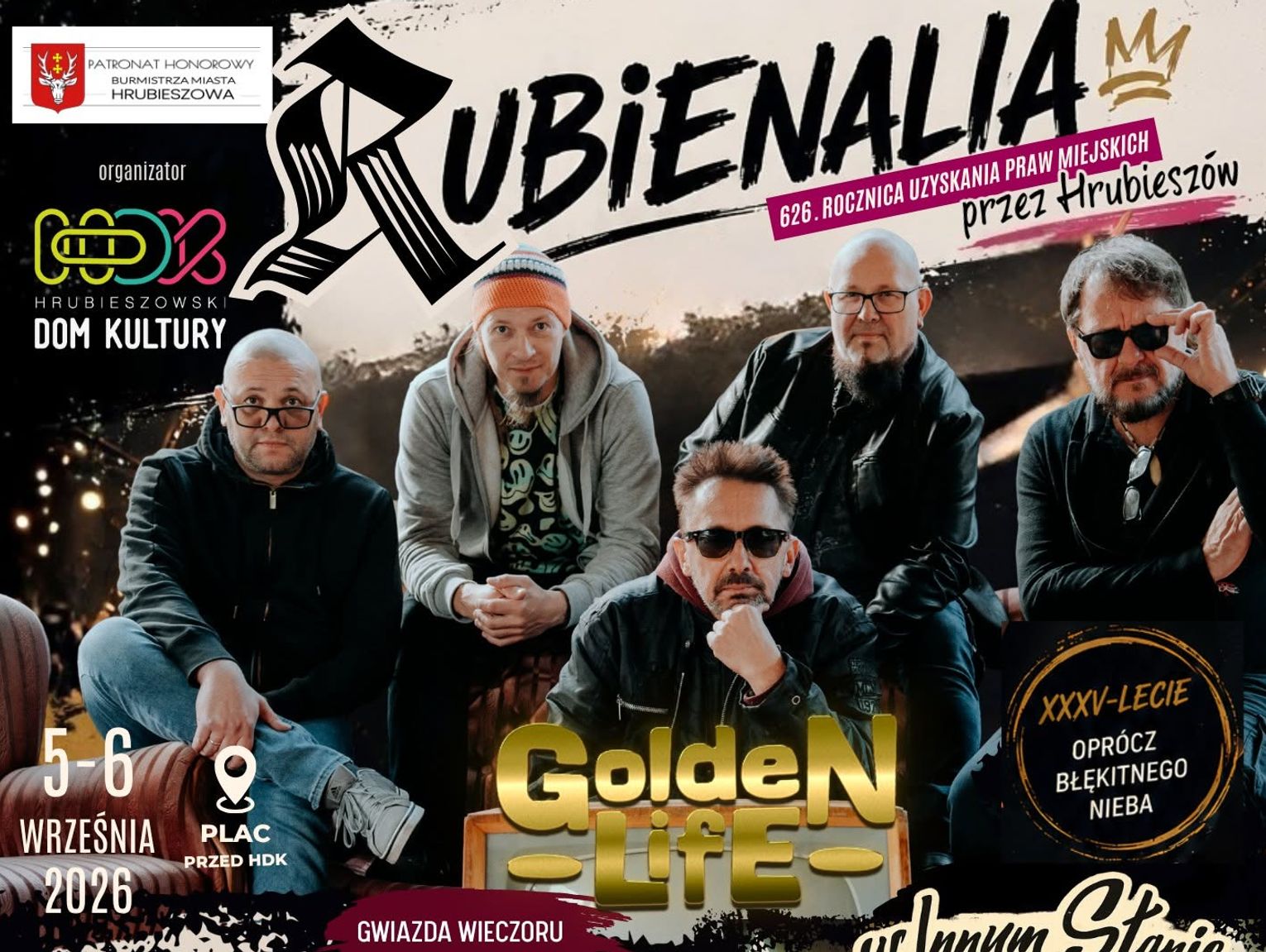 Rubienalia w Hrubieszowie. Golden Life, Pruderia zagrają dla publiczności [PROGRAM]