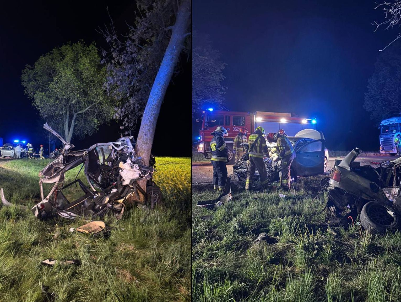 Śmiertelny wypadek w Jankowicach. W zderzeniu BMW z Oplem zginął 19-latek [ZDJĘCIA]