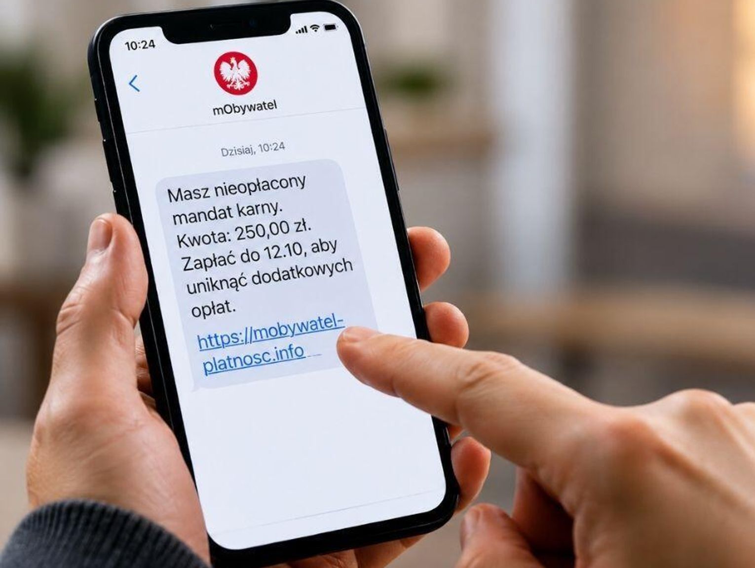 SMS „z mObywatela” o mandacie? Nie klikaj. To oszustwo