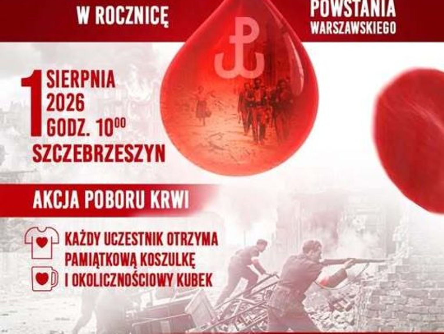 Szczebrzeszyn: Przelej krew w rocznicę Powstania Warszawskiego