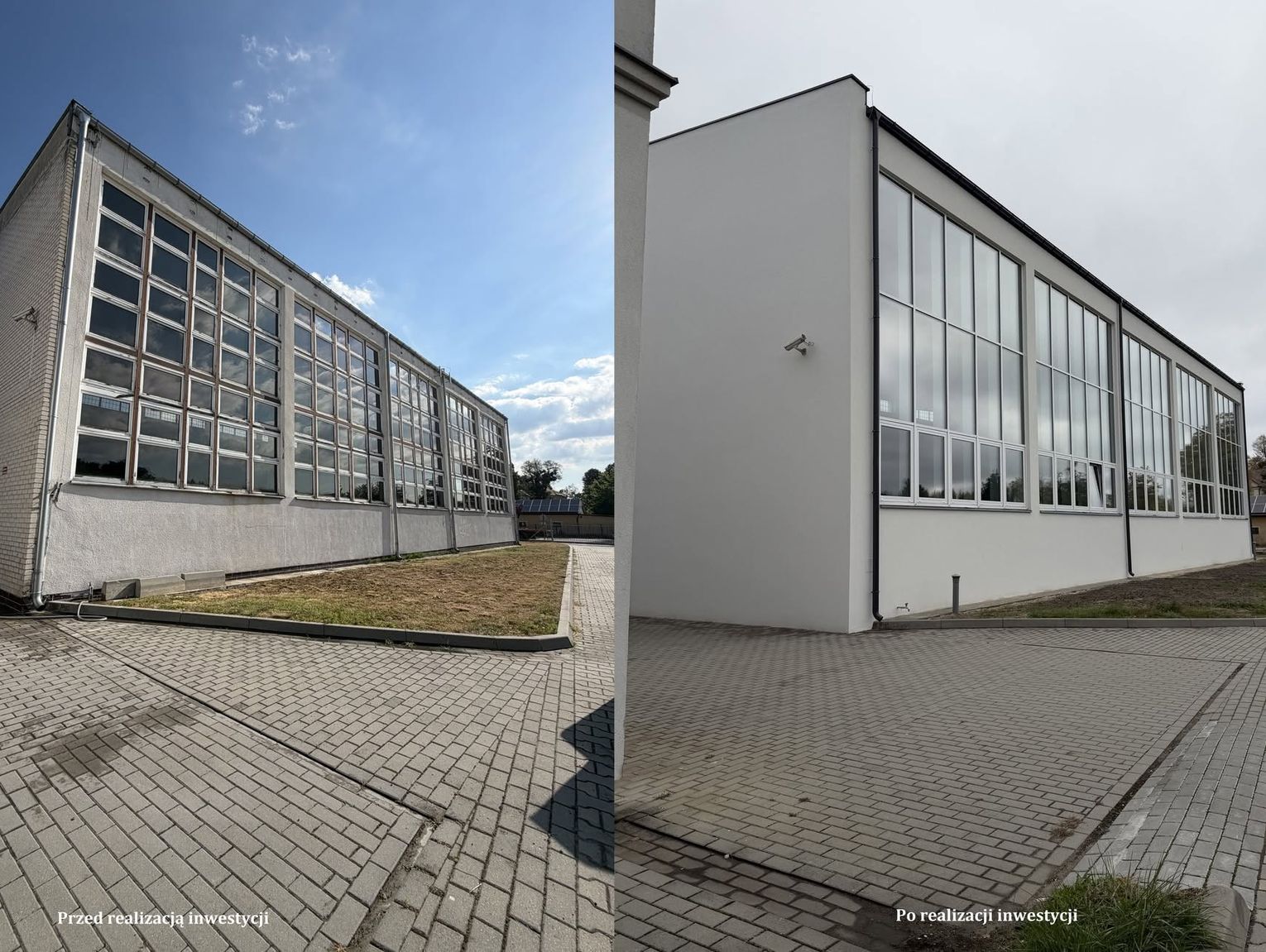Szkoła w Bełżcu po termomodernizacji. Są nowe okna, fotowoltaika i urządzenia do produkcji energii
