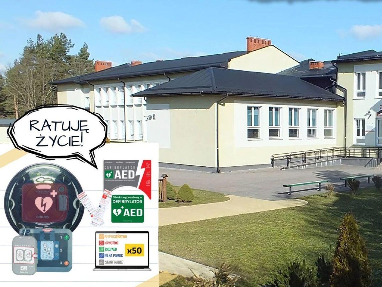 Szkoła w Majdanie Sopockim zbiera na defibrylator. „Oby się nigdy nie przydał, ale warto go mieć”