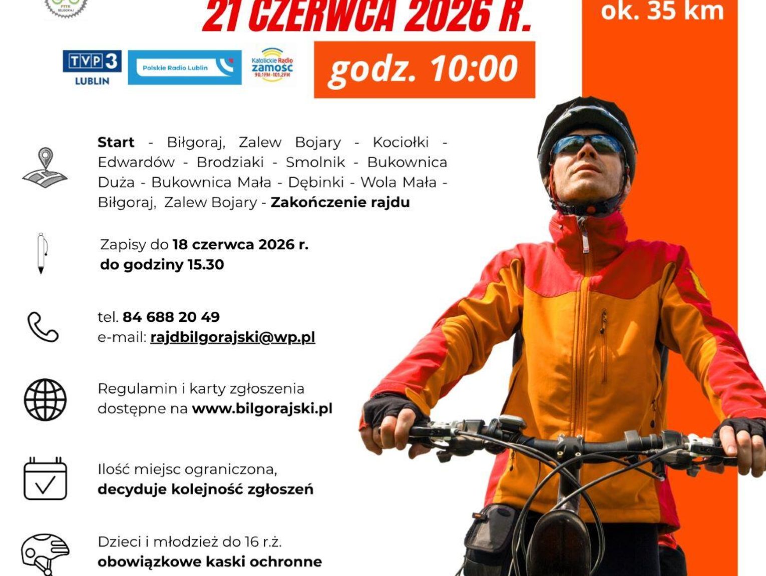 Tour de Roztocze 2026. Rowerzyści wyruszą z Biłgoraja na trasę przez malownicze zakątki powiatu