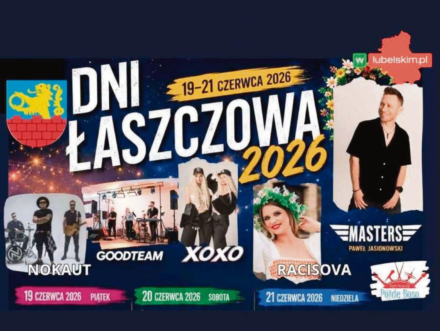 Trzy dni koncertów na Dni Łaszczowa 2026. Sprawdź program i nie przegap!