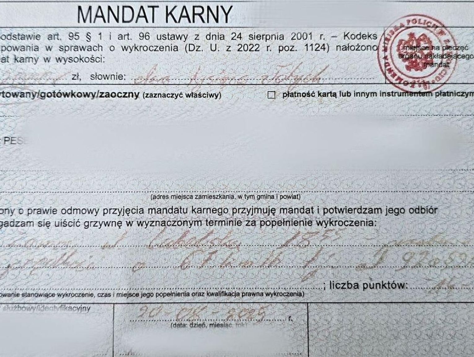 Utrata prawa jazdy i 2 tysiące złotych mandatu dla kierowcy z gminy Sitno