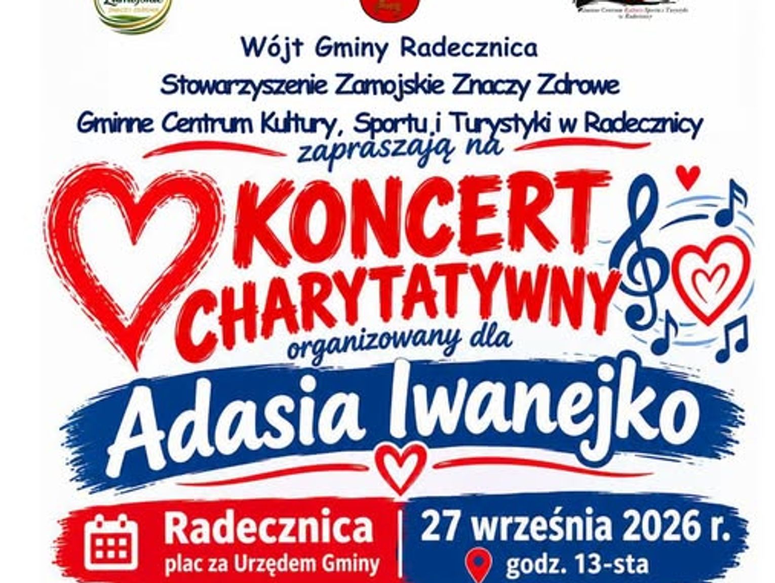 W Radecznicy zagrają koncert dla Adasia Iwanejko