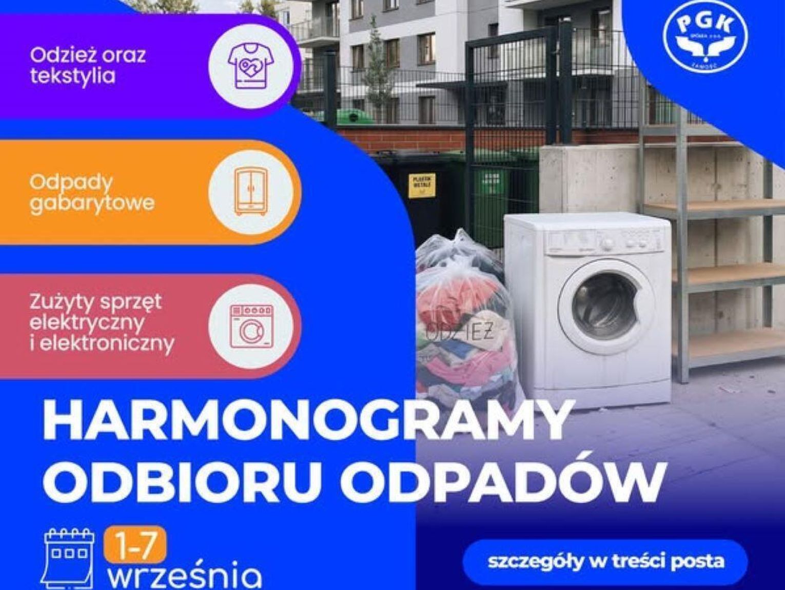 Zamość. Odbiór odpadów i tekstyliów