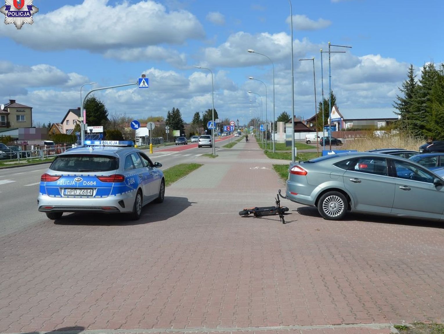 Zamość: Zderzenie samochodu z hulajnogą. Przyczyną nieustąpienie pierwszeństwa [ZDJĘCIA]