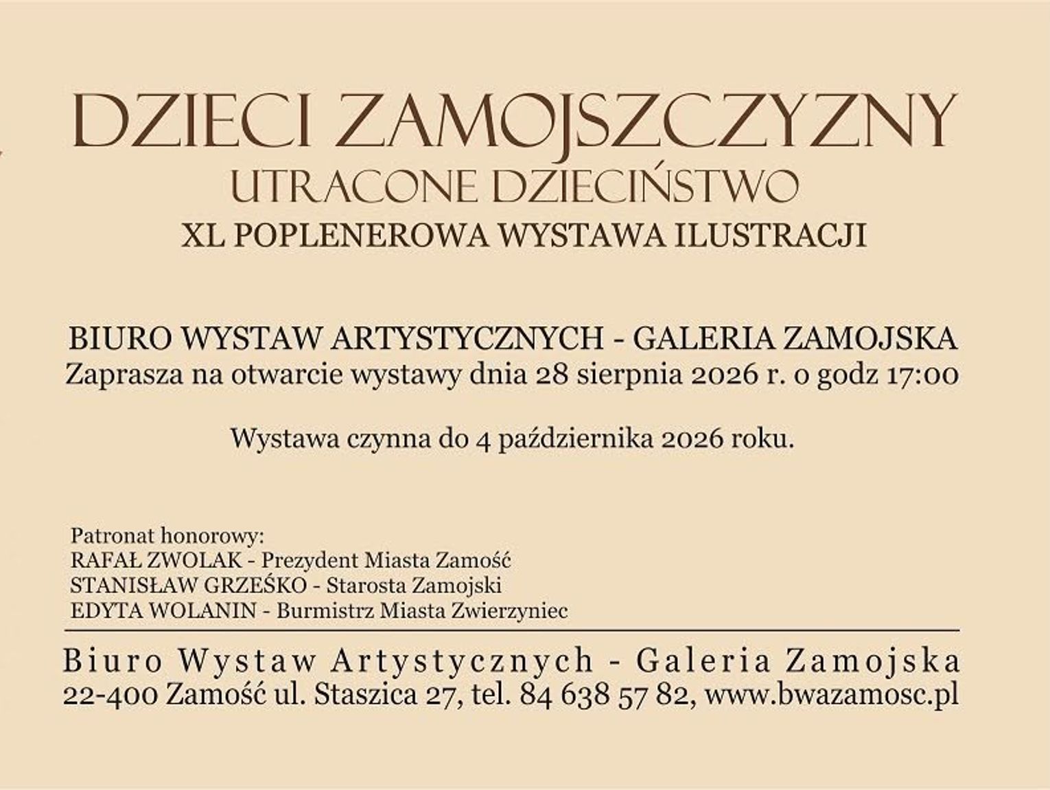 Zamość. Utracone dzieciństwo, czyli nowa wystawa w BWA