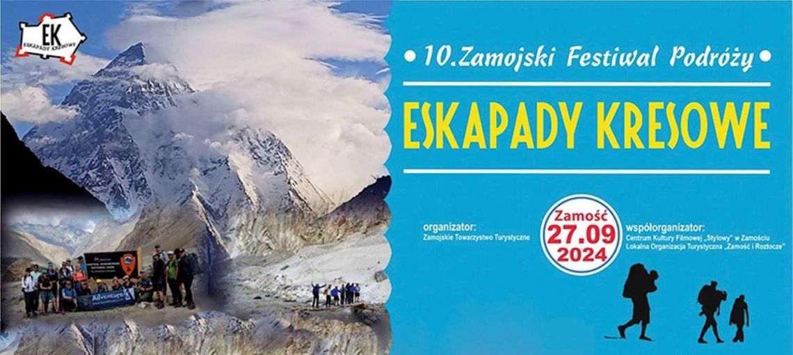 Zamojski Festiwal Podróży “Eskapady Kresowe” organizowany jest od 10 lat przez Zamojskie Towarzystwo Turystyczne we współpracy z Centrum Kultury Filmowej “Stylowy” w Zamościu.