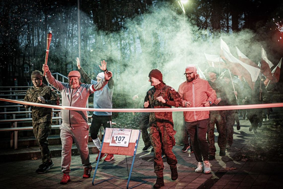 Tomaszów Lubelski. 107 km na 107. rocznicę odzyskania niepodległości.