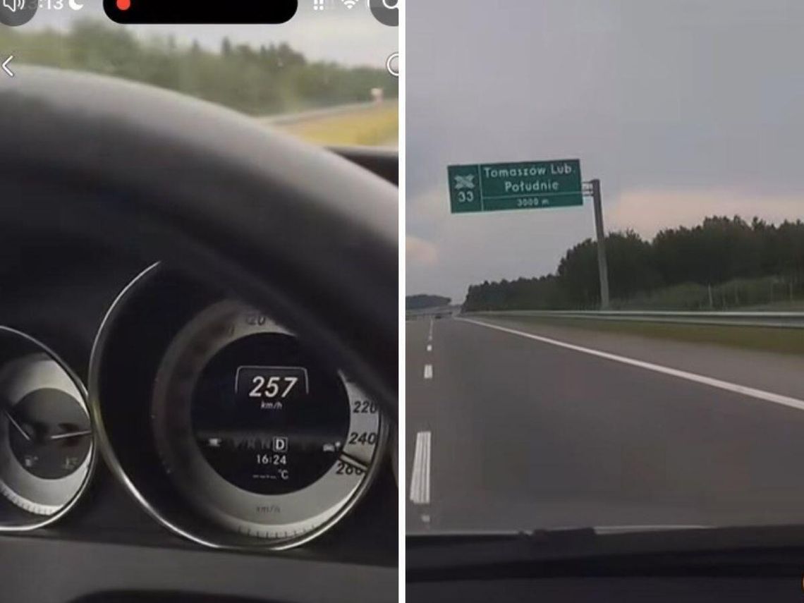 31-latek namierzony i ukarany. Pędził 257 km/h na S17, nagraniem „pochwalił się” w Internecie Pędził Mercedesem 257 km/h na S-17 i nagraniem „pochwalił się” w Internecie. 31-latek ukarany wysokim mandatem karnym i 15 punktami.