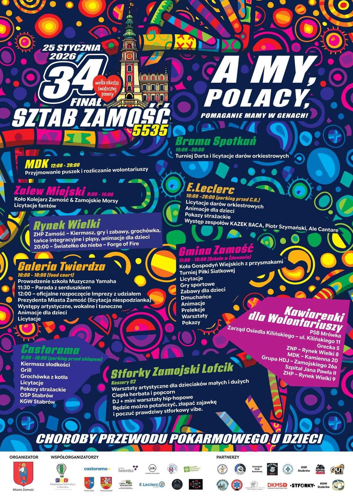 W niedzielę 25 stycznia Zamość po raz kolejny włączy się w ogólnopolskie granie Wielkiej Orkiestry Świątecznej Pomocy.