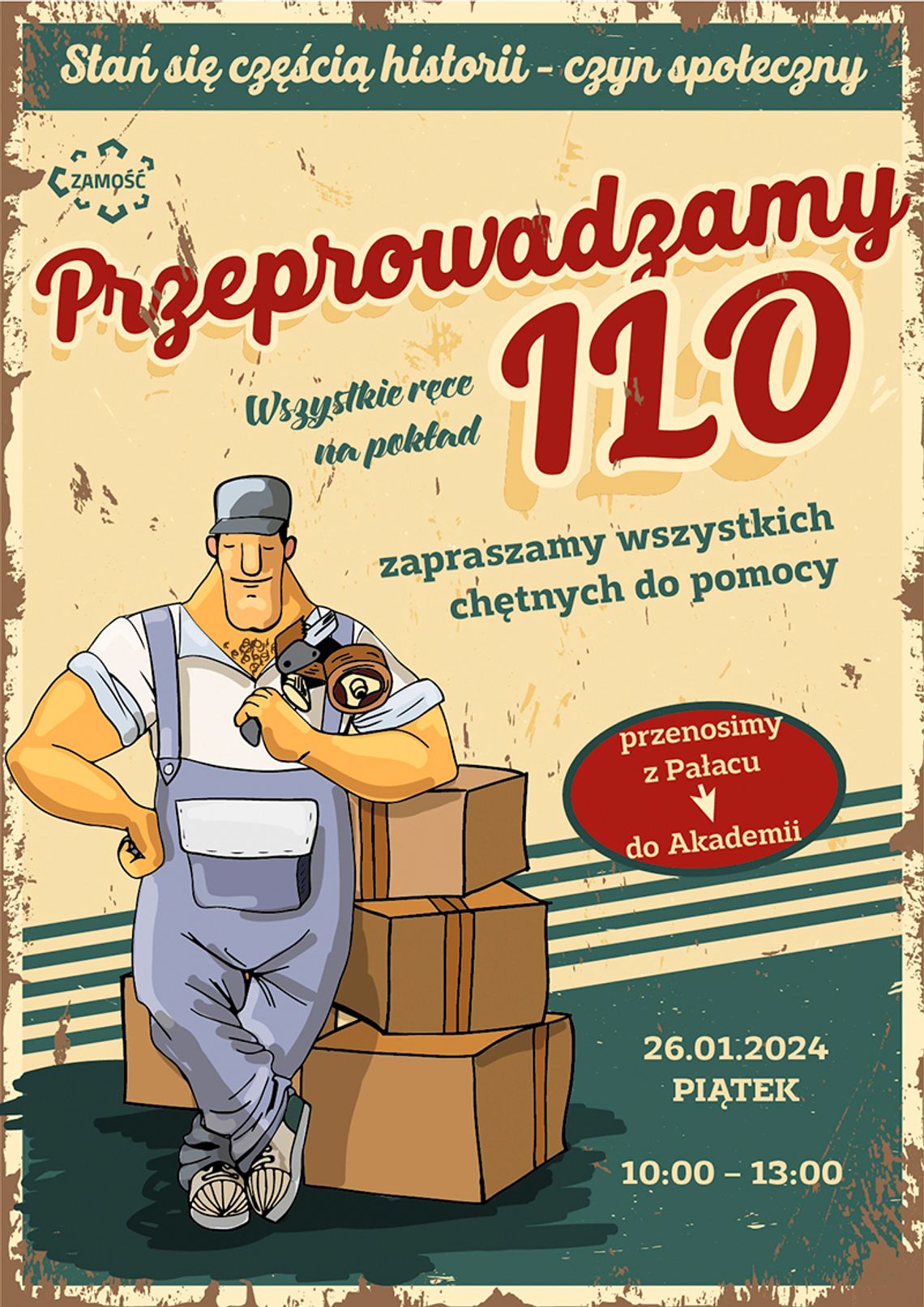 W najbliższy piątek, 26 stycznia 2024 r., w godz. 10 – 13 I LO przeprowadza się do wyremontowanej Akademii Zamojskiej.