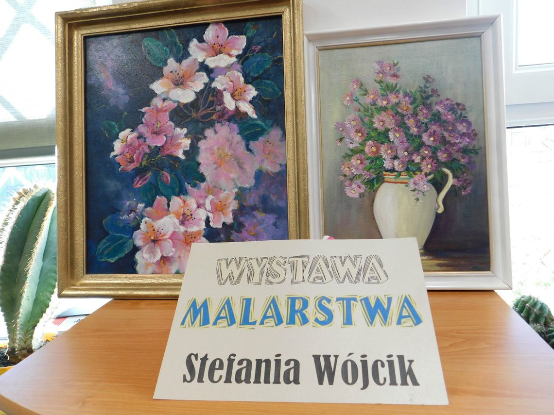Aleksandrów: Wystawa malarstwa Stefanii Wójcik w bibliotece