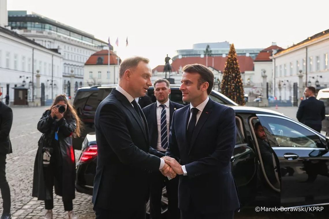 Andrzej Duda z prezydentem Francji