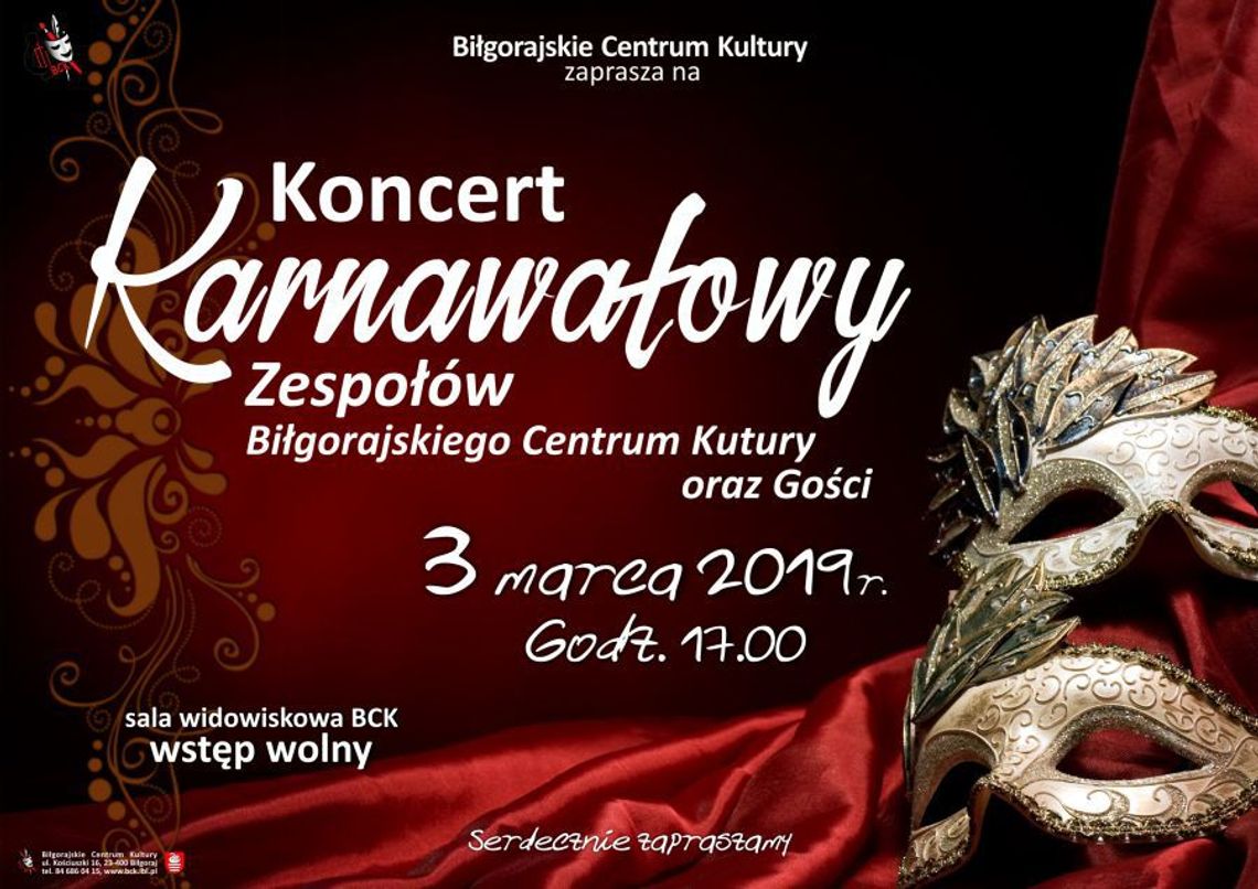 Biłgoraj: Karnawałowy koncert w BCK