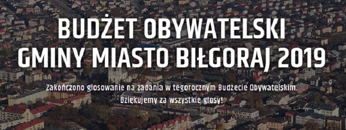Biłgoraj: Mieszkańcy zdecydowali. Znamy wyniki głosowania w ''Budżecie Obywatelskim''!