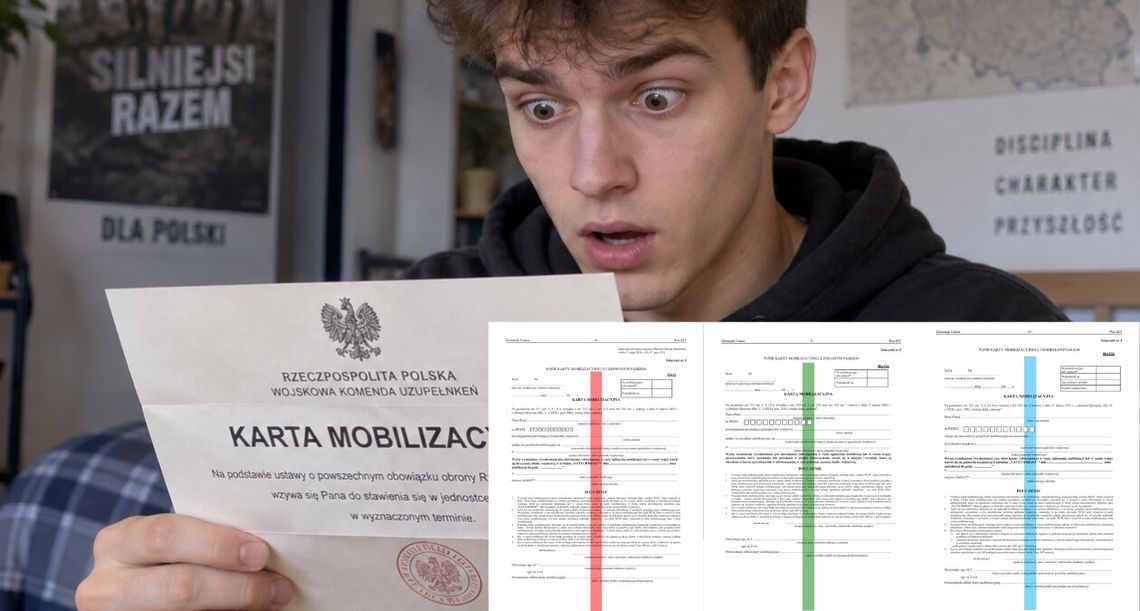 Biorą do wojska już 10-latków. Fałszywe karty zalały sieć Wzory kart określa rozporządzenie ministra obrony narodowej z 2024 roku. Przepisy przewidują trzy wzory kart: z czerwonym, zielonym i niebieskim paskiem.