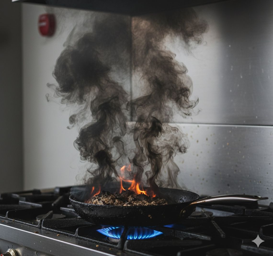 Lubelskie: Śmierć podczas gotowania. Strażacy wezwani do zadymionej kuchni Zdjęcie ilustracyjne