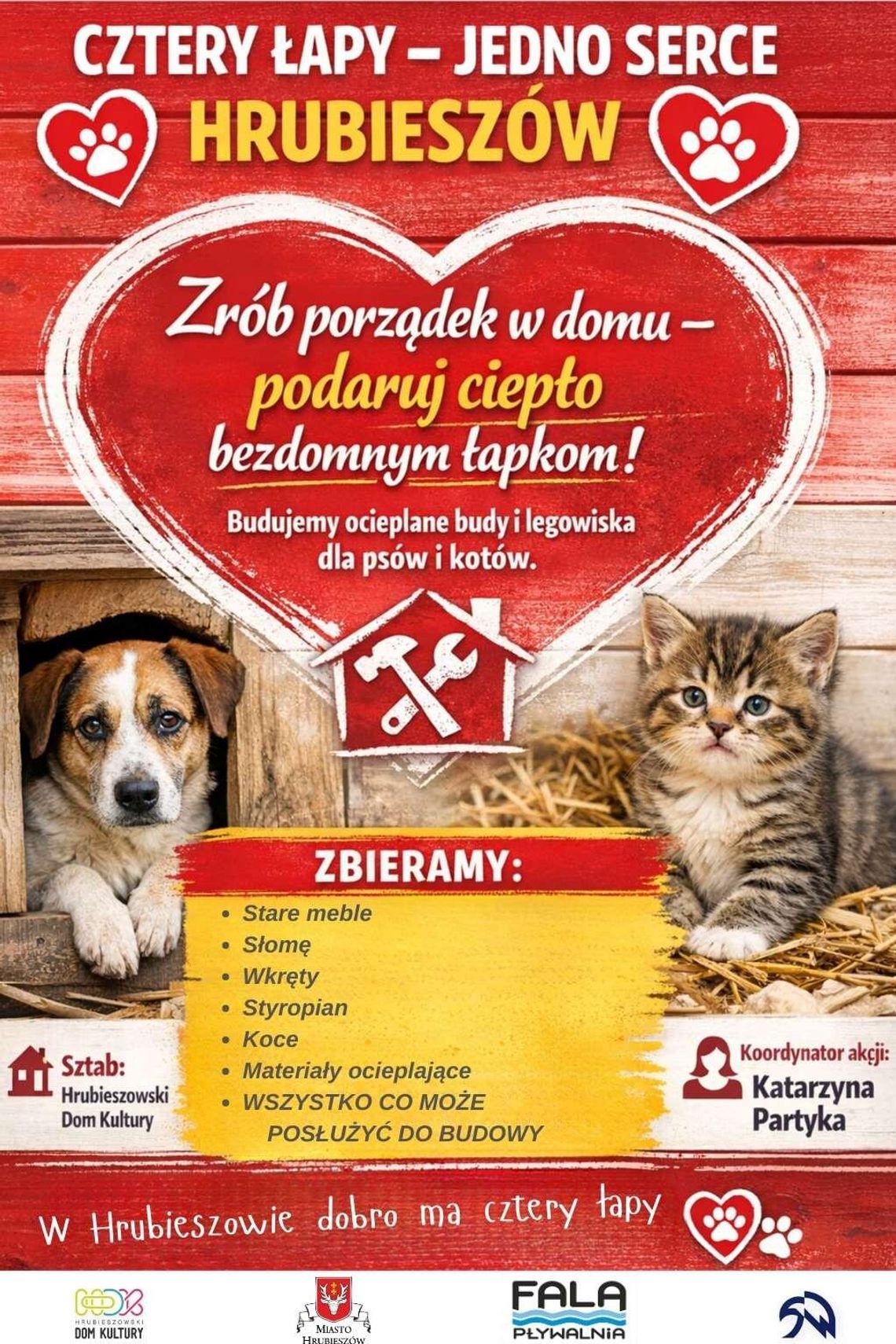 Ciepły kąt na cztery łapy. Dołącz do niezwykłej zbiórki materiałów w Hrubieszowie Ciepły kąt na cztery łapy. Dołącz do niezwykłej zbiórki materiałów w Hrubieszowie