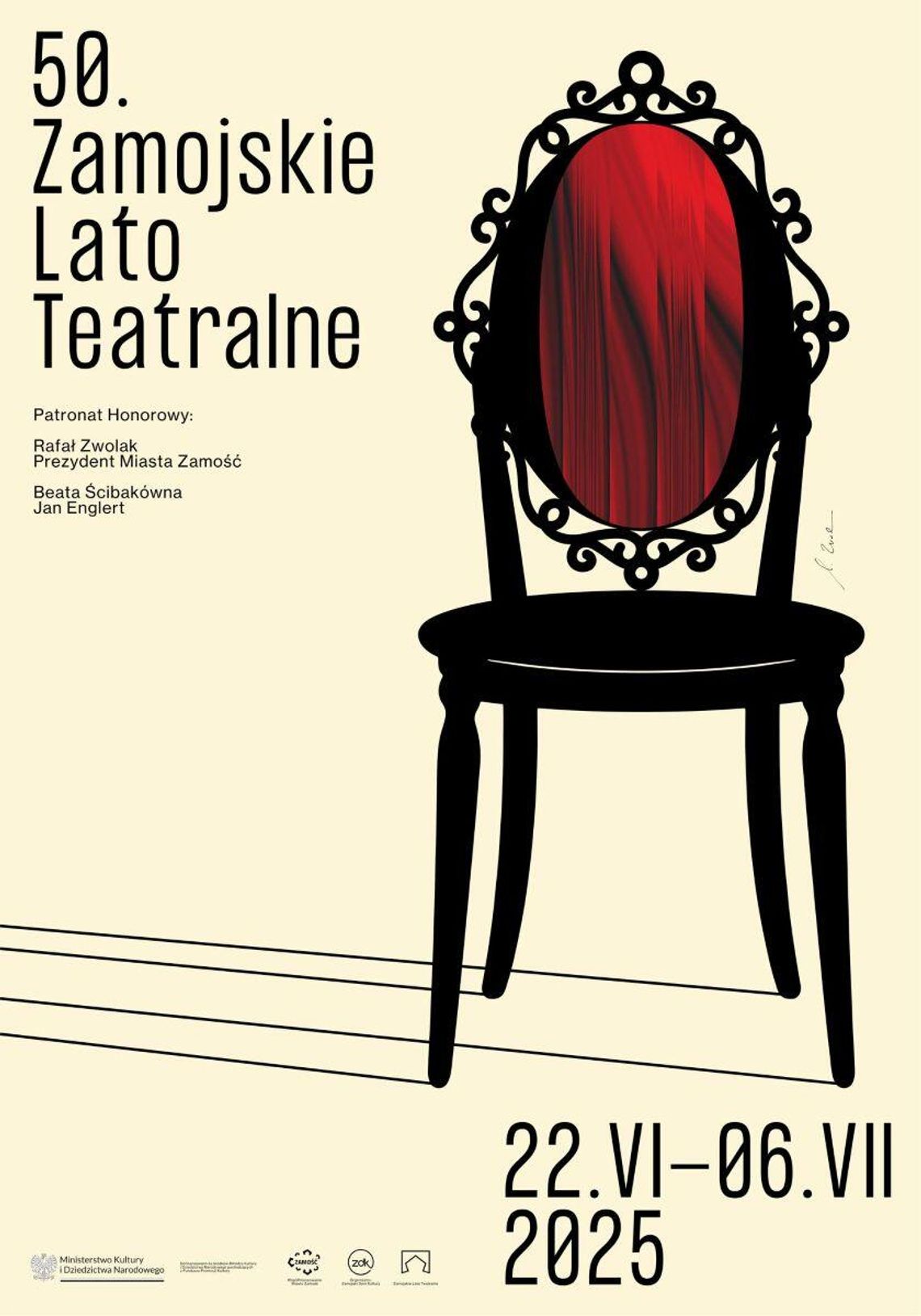 Autorem plakatu 50. Zamojskiego Lata Teatralnego jest Łukasz Zwolan.