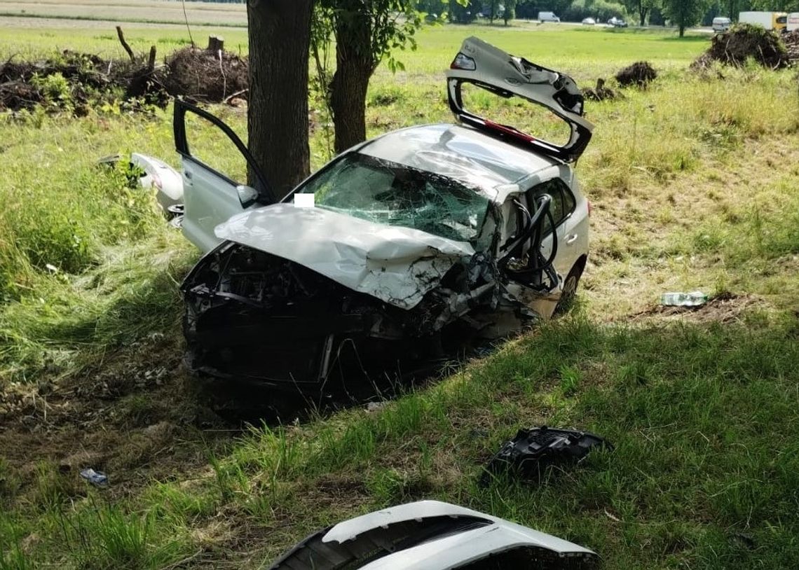 Kierowca hyundaia, jadąc w stronę Międzyrzeca Podlaskiego, prawdopodobnie zasnął za kierownicą, na łuku drogi zjechał na przeciwległy pas ruchu i zderzył się czołowo z jadącym volkswagenem