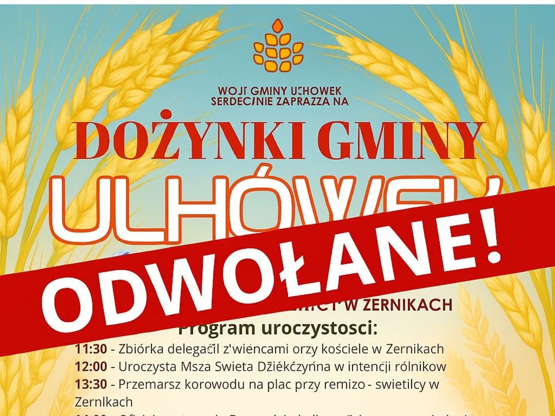 Na terenie gminy Ulhówek wykryto 7. ognisko ASF w województwie lubelskim. W związku z tym konieczne było odwołanie dożynek gminnych.