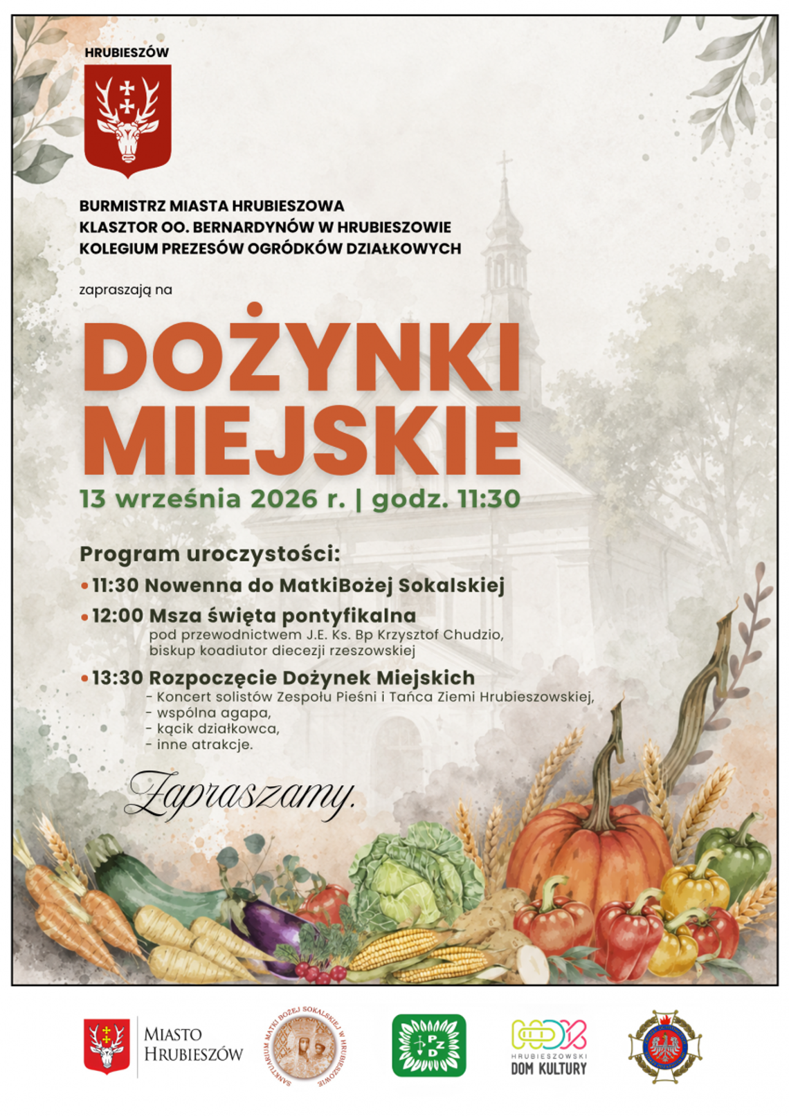 Działkowe Święto Plonów odbędzie się w Hrubieszowie w niedzielę, 13 września.