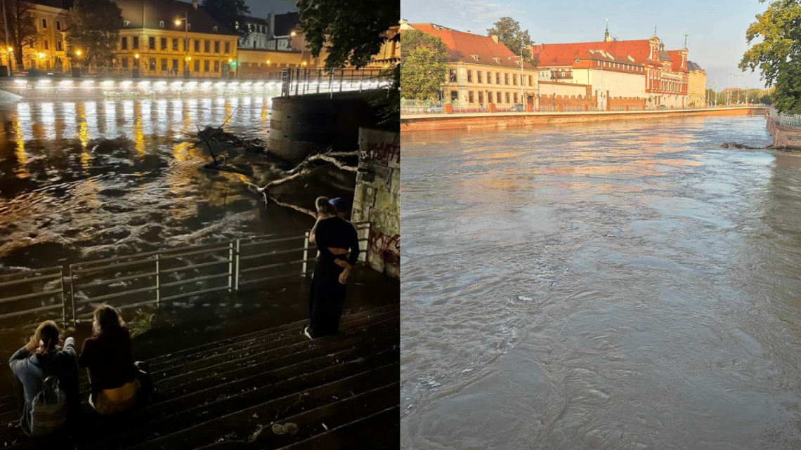 Wrocław w nocy i o poranku