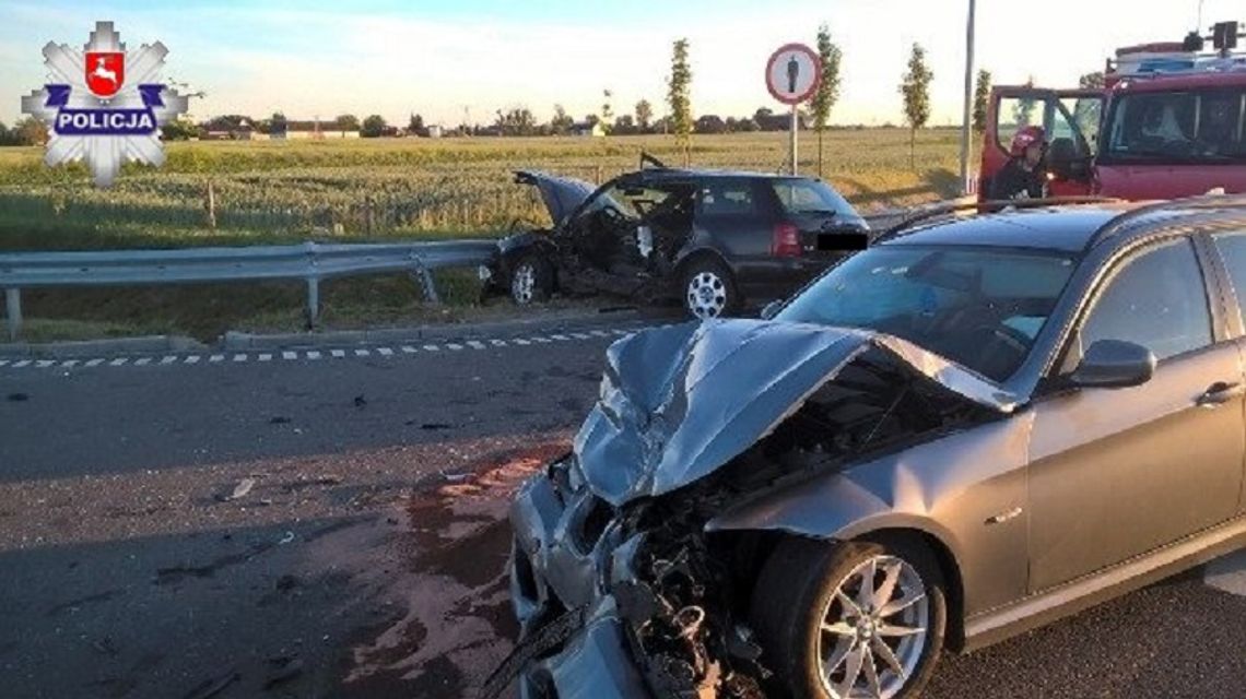 Gm. Hrubieszów: Wypadek w Teptiukowie na skrzyżowaniu