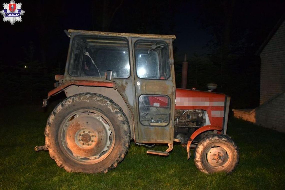 Nietrzeźwy kierowca ciągnika „wpadł” podczas kontroli drogowej w gm. Miączyn.