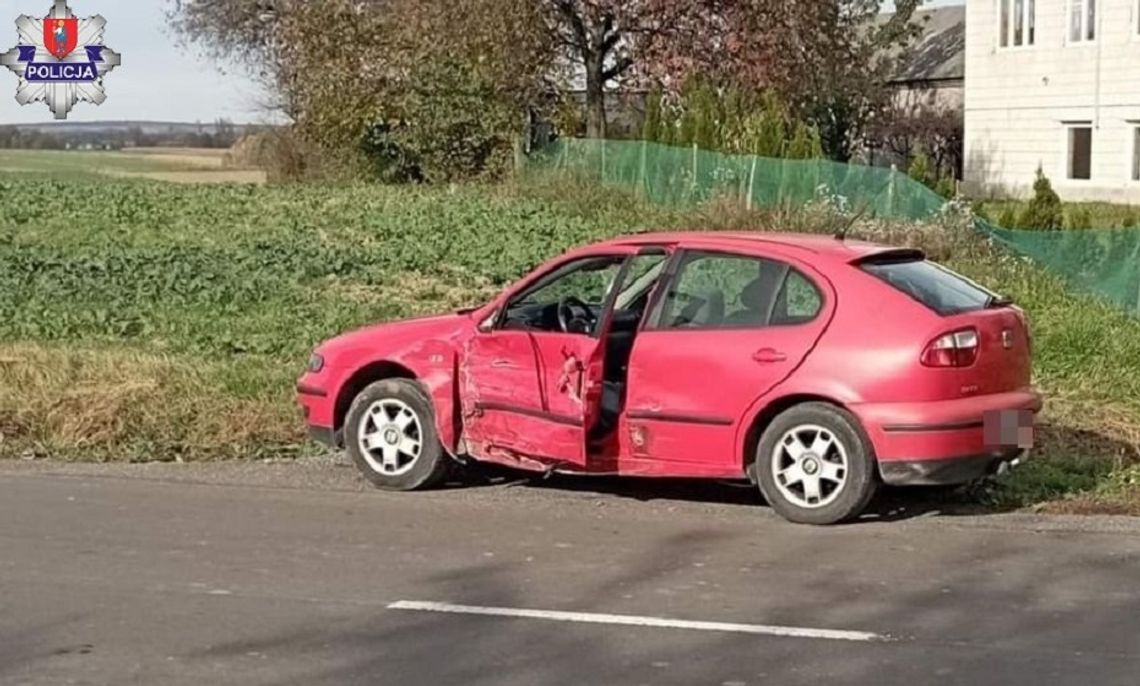 Gm. Sułów: 14-latek za kierownicą doprowadził do kolizji. Jechał z 17-latkiem