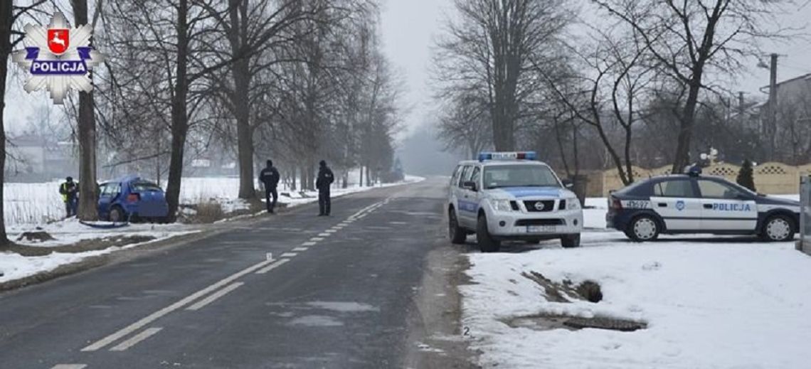 Gm. Tarnogród: Volkswagen roztrzaskał się o drzewa. Dwoje młodych ludzi w szpitalu (ZDJĘCIA)