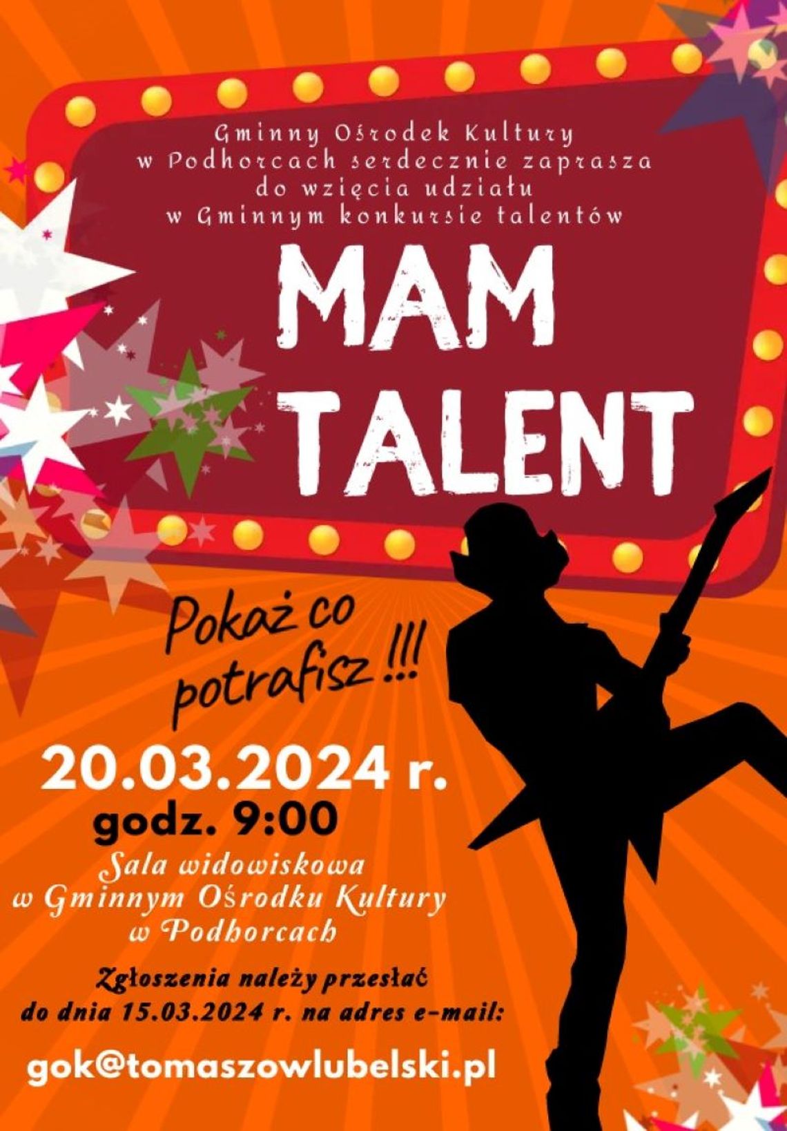 Gm. Tomaszów Lub.: GOK organizuje „Mam talent”