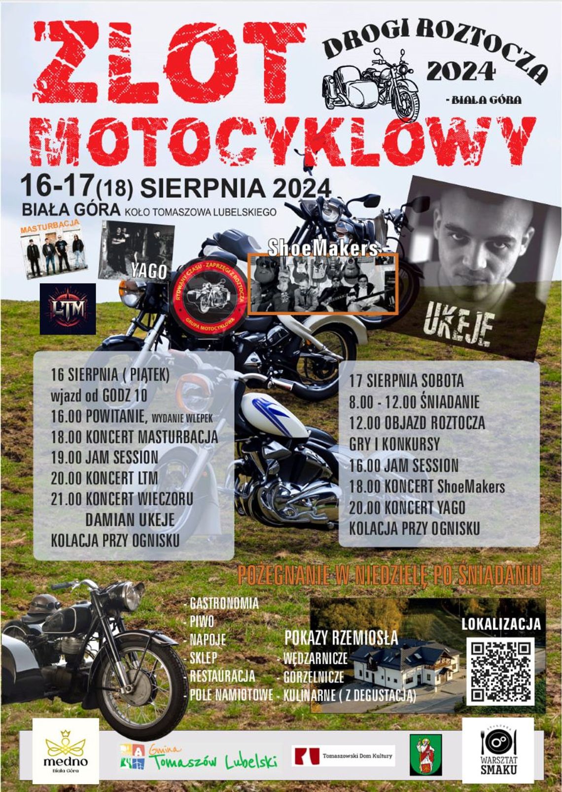 W piątek 16 sierpnia na Zlocie Motocyklowym zagrają: powracający po latach tomaszowski zespół Masturbacja.