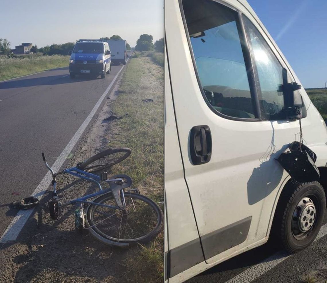 Wypadek na DK82. Busem potrącił rowerzystę