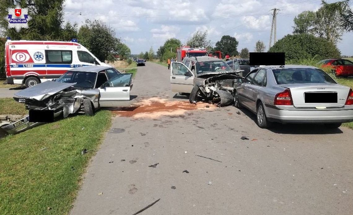 Gm. Werbkowice: Kraksa w Honiatyczkach. Zderzyły się trzy samochody