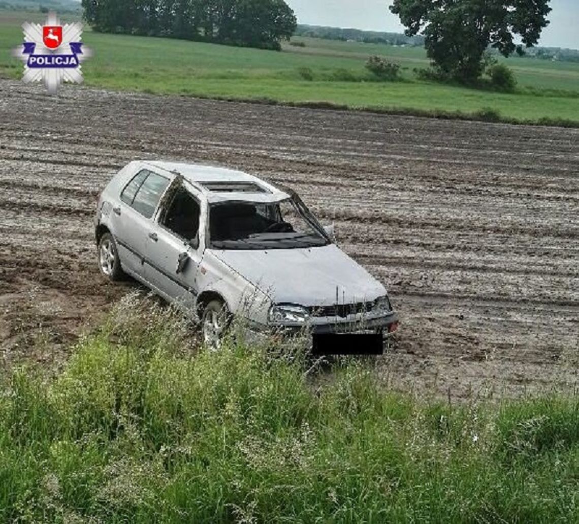 Gm. Werbkowice: Wypadek w Wilkowie. 34-latka dachowała w rowie