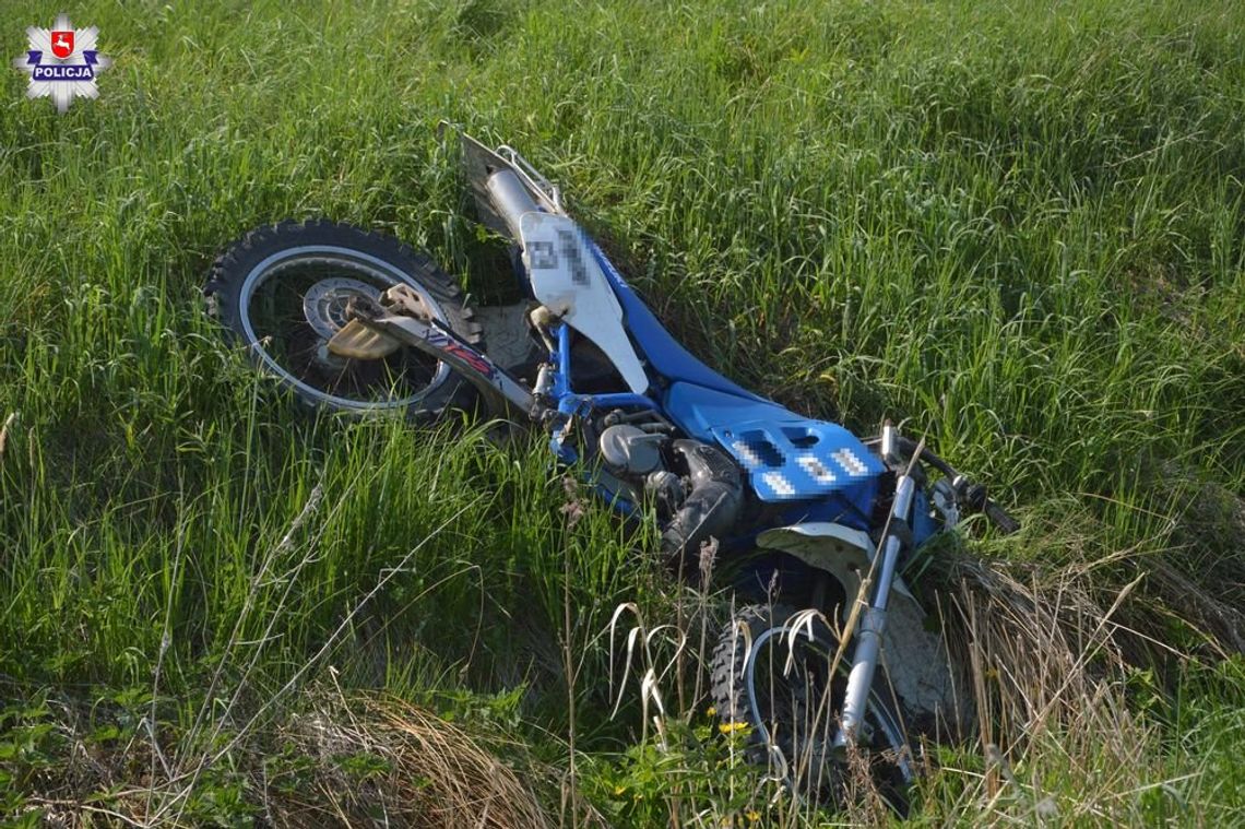 Gm. Zamość: Motocyklista koziołkował na polu