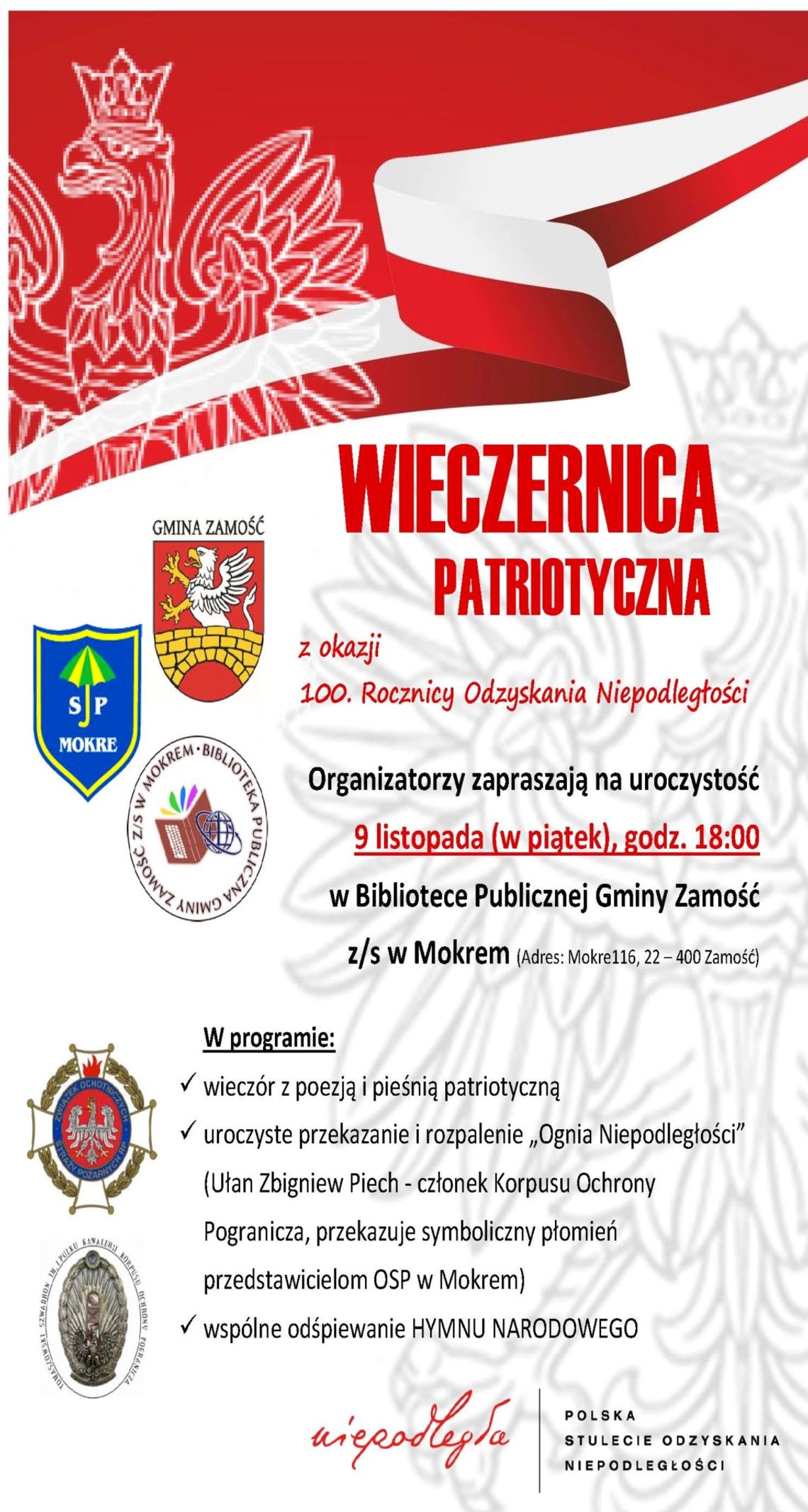 Gm. Zamość: Patriotyczna wieczernica w bibliotece
