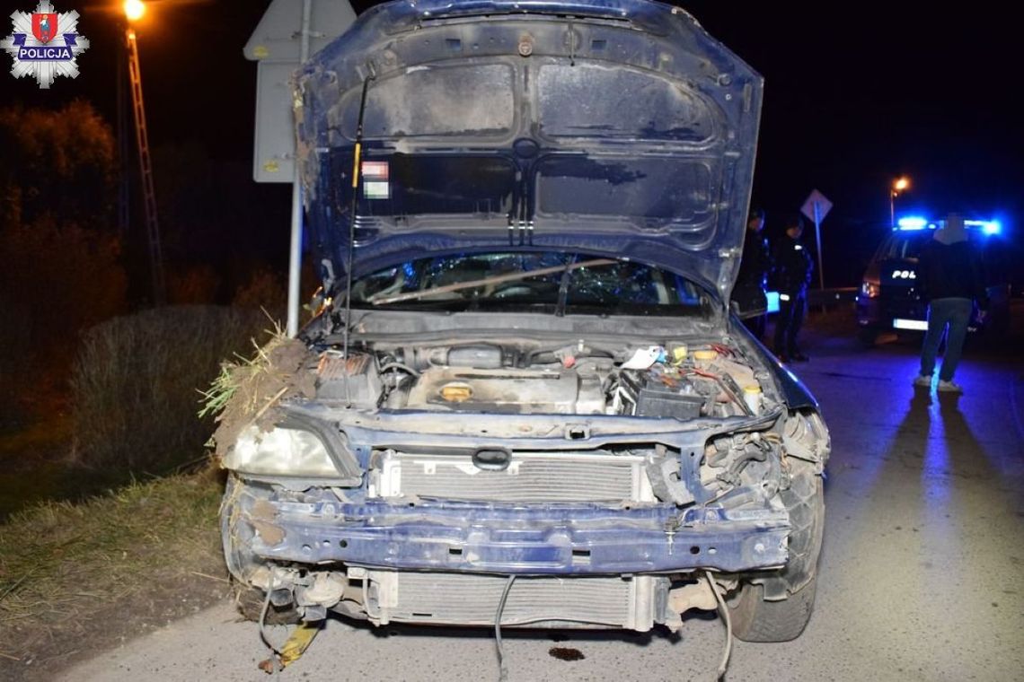 Gm. Zamość: Promile nie pomogły. Chciał zawrócić, a dachował