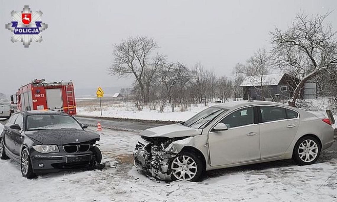 Gm. Zamość: Stłuczka w Lipsku. Opel wjechał w BMW