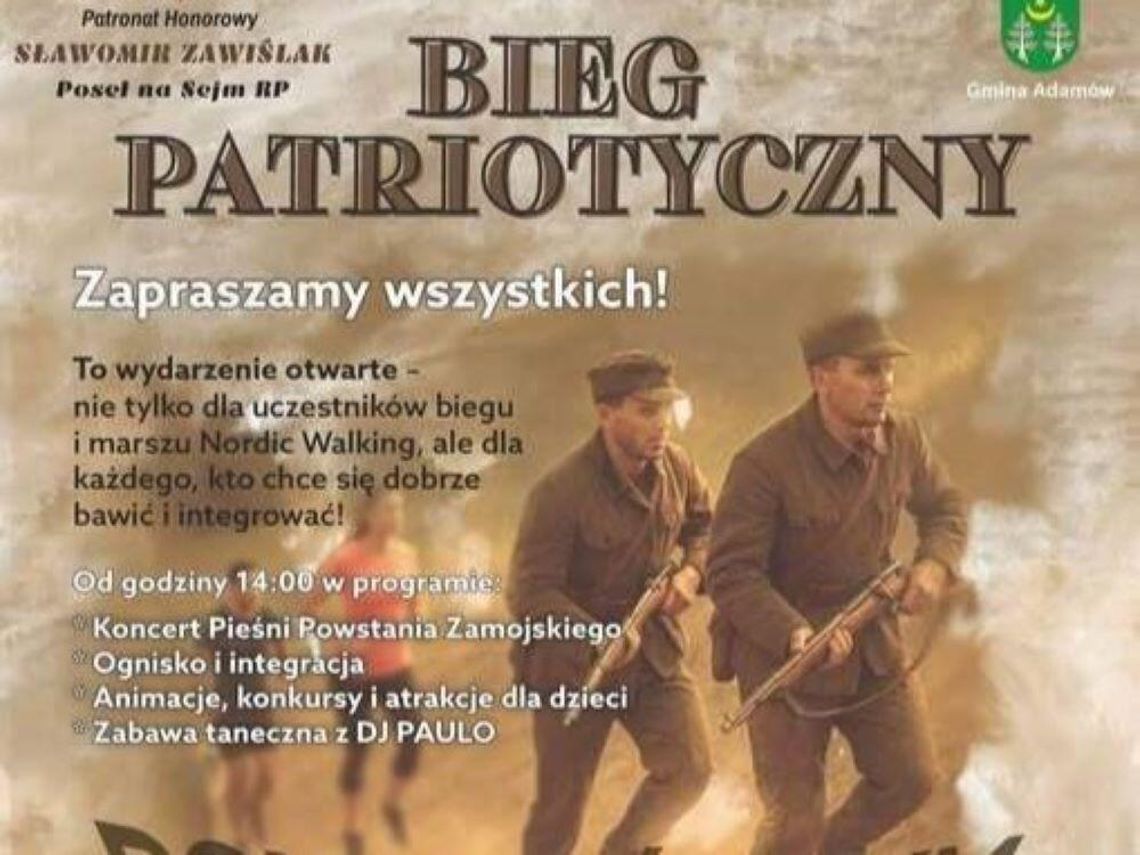 Powstańczym tropem. Pod takim hasłem 14 września odbędzie się w Suchowoli Bieg Patriotyczny.