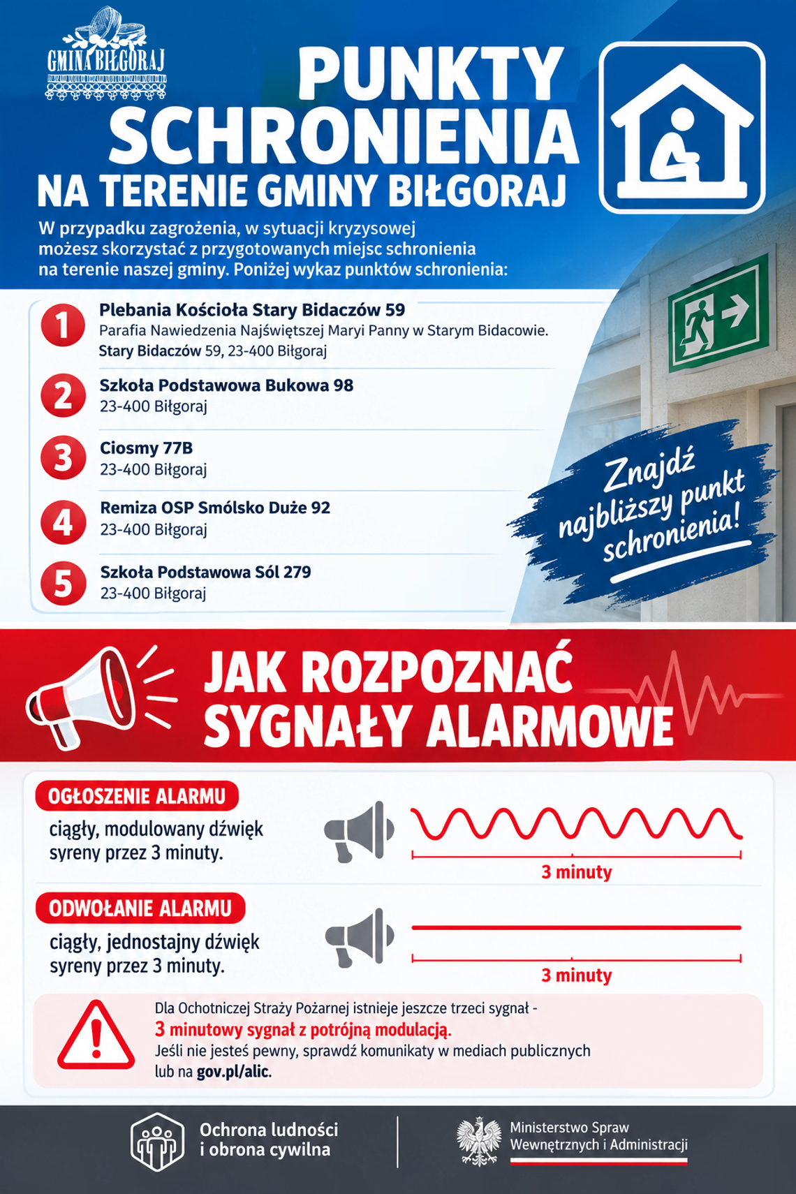 Gmina Biłgoraj ćwiczy procedury na wypadek ataku z powietrza