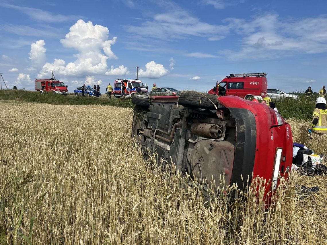 Na miejscu wypadku w Kopyłowie w powiecie hrubieszowskim.