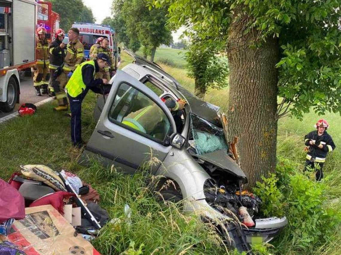 Wypadek w Jankach koło Hrubieszowa.